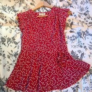 Cute faux wrap red top with heart detailing ❤️